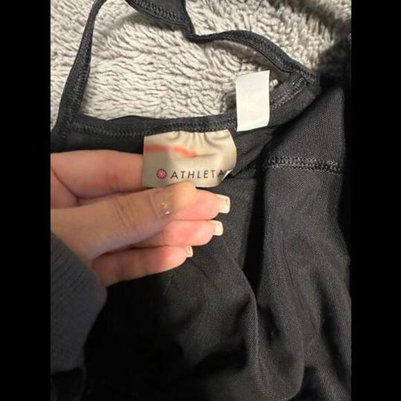 Athleta Black Racerback Tank Top - Size Small - Picture 2 of 3